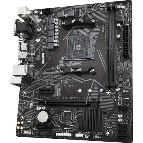 Gigabyte Ultra Durable A520M S2H Desktop Motherboard   AMD A520 Chipset   Socket AM4   Micro ATX Alternate-Image2/500