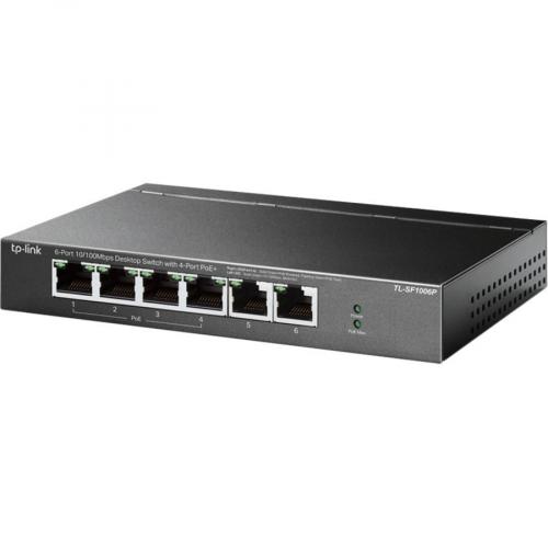 TP Link TL SF1006P   6 Port Fast Ethernet 10/100Mbps PoE Switch Alternate-Image2/500