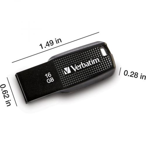 Verbatim 64GB Ergo USB Flash Drive   Black Alternate-Image2/500