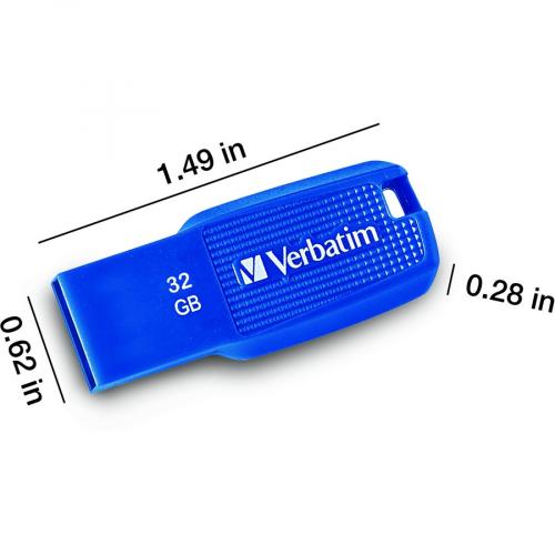 Verbatim 64GB Ergo USB 3.0 Flash Drive   Blue Alternate-Image2/500