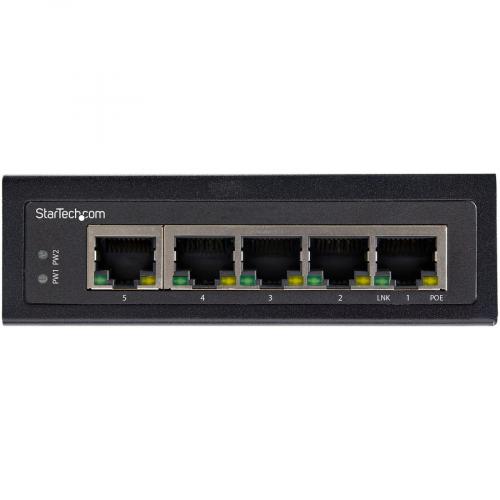 StarTech.com Industrial 5 Port Gigabit PoE Switch 30W   Power Over Ethernet Switch   GbE POE+ Network Switch   Unmanaged   IP 30 Alternate-Image2/500