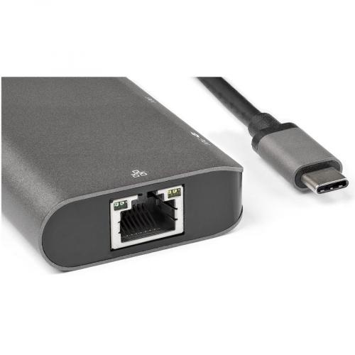 StarTech.com USB C Multiport Adapter   10Gbps USB 3.1 Gen 2 Type C Mini Dock   4K 30Hz HDMI   100W PD Passthrough   3xUSB/GbE   10" Cable Alternate-Image2/500