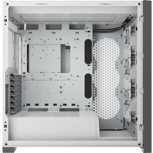 Corsair ICUE 5000X RGB Tempered Glass Mid Tower ATX PC Smart Case   White Alternate-Image2/500