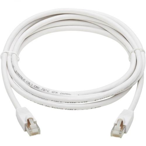 Eaton Tripp Lite Series Safe IT Cat6a 10G Snagless Antibacterial S/FTP Ethernet Cable (RJ45 M/M), PoE, White, 10 Ft. (3.05 M) Alternate-Image2/500