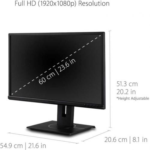 ViewSonic VG2440 23.6" Full HD LED LCD Monitor   16:9   Black Alternate-Image2/500