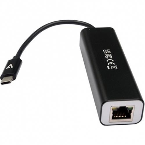 V7 Gigabit Ethernet Adapter USB C Male To USB A Female X 3, RJ45 Black Alternate-Image2/500