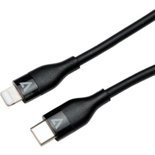 V7 USB C Male To Lightning Male Cable USB 2.0 480 Mbps 3A 1m/3.3ft Black Alternate-Image2/500