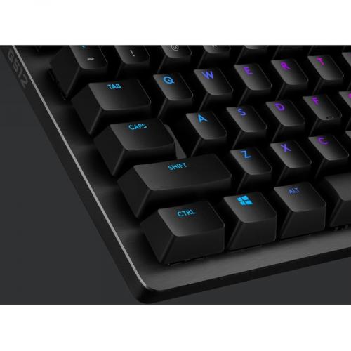 Logitech G512 Carbon LIGHTSYNC RGB Mechanical Gaming Keyboard   Wired Keyboard With GX Red Switches, USB Passthrough, Media Controls, Compatible With Windows Alternate-Image2/500