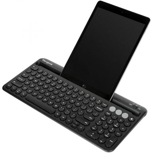 Targus Multi Device Bluetooth Antimicrobial Keyboard With Tablet/Phone Cradle Alternate-Image2/500