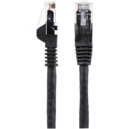 StarTech.com 7ft (2m) CAT6 Ethernet Cable, LSZH (Low Smoke Zero Halogen) 10 GbE Snagless 100W PoE UTP RJ45 Black Network Patch Cord, ETL Alternate-Image2/500