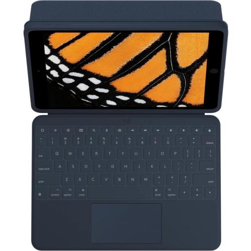 Logitech Rugged Combo 3 Rugged Keyboard/Cover Case Apple IPad (8th Generation), IPad (7th Generation) Tablet   Blue Alternate-Image2/500