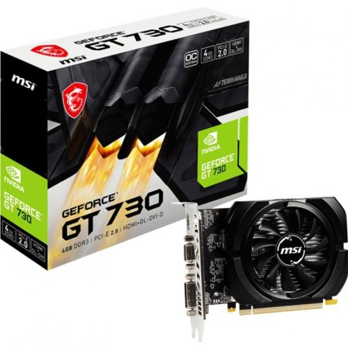MSI NVIDIA GeForce GT 730 Graphic Card   4 GB GDDR3 Alternate-Image2/500