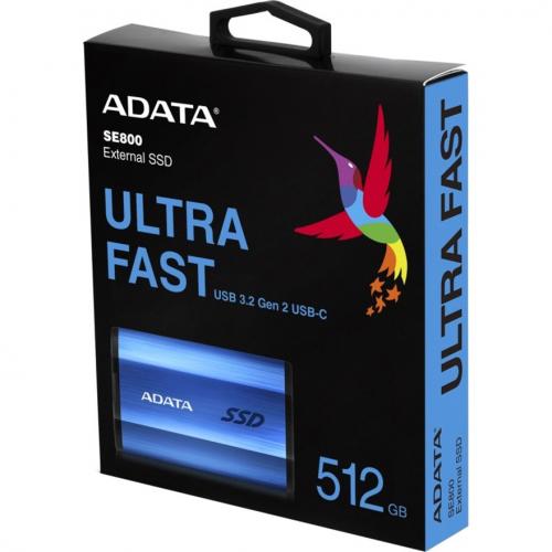 Adata SE800 ASE800 512GU32G2 CBL 512 GB Portable Solid State Drive   External   Blue Alternate-Image2/500