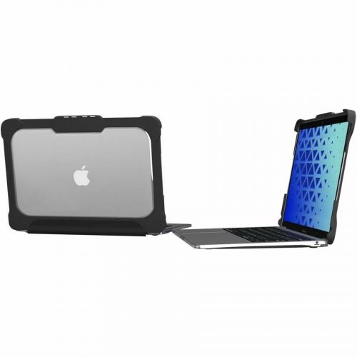 Extreme Shell L For MacBook Air 13.3" (2018 2021 W/Touch ID   Intel/M1 Chips) (Black/Clear) Alternate-Image2/500