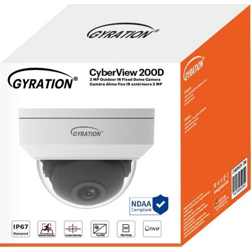 Gyration CYBERVIEW 200D 2 Megapixel Indoor/Outdoor HD Network Camera   Color   Dome Alternate-Image2/500