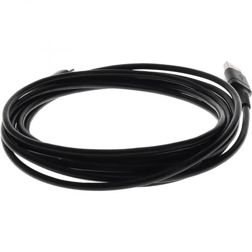10ft (3m) USB C Male To USB A 2.0 Male Sync And Charge Cable Black Alternate-Image2/500