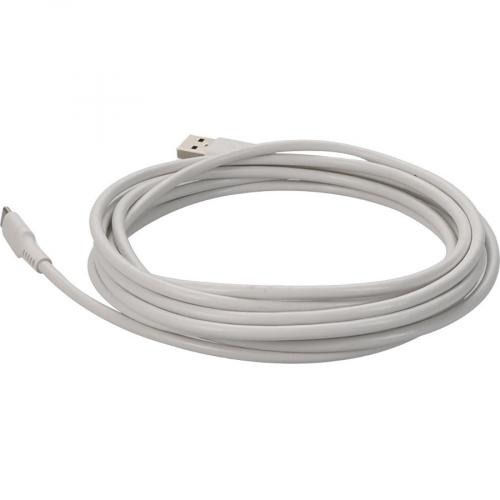10ft (3m) USB C Male To USB A 2.0 Male Sync And Charge Cable White Alternate-Image2/500