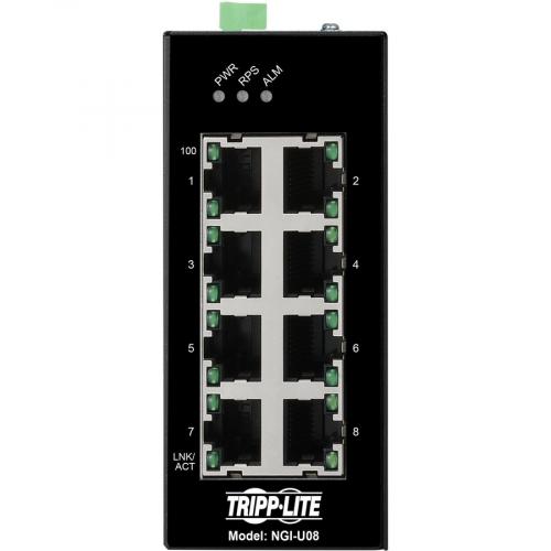 Tripp Lite By Eaton 8 Port Unmanaged Industrial Gigabit Ethernet Switch   10/100/1000 Mbps DIN Mount   TAA Compliant Alternate-Image2/500