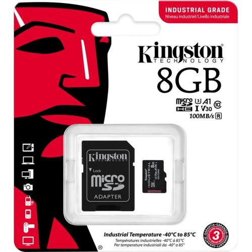 Kingston Industrial SDCIT2 8 GB Class 10/UHS I (U3) V30 MicroSDHC Alternate-Image2/500