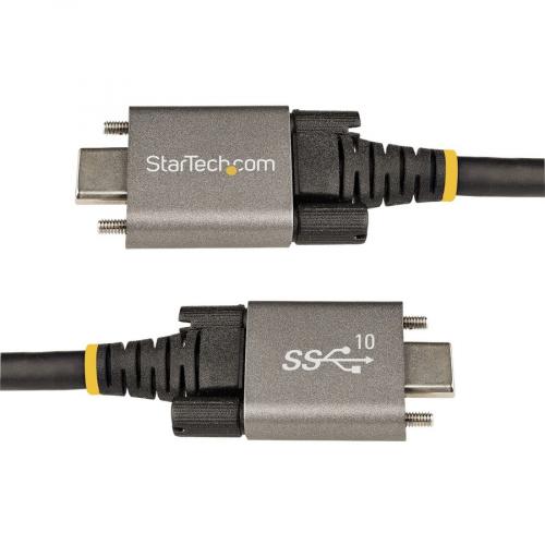 StarTech.com 20" 50cm Side Screw Locking USB C Cable 10Gbps, USB 3.1 Type C Cable, 5A/100W PD, DP Alt Mode, Dual Screw Lock USB C Cord Alternate-Image2/500