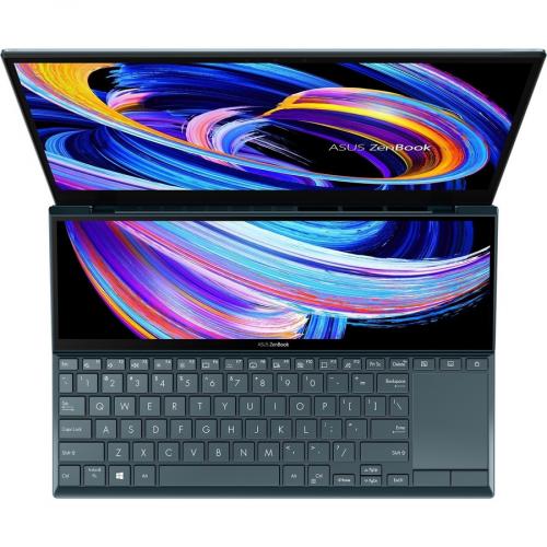 Asus ZenBook Duo 14 14" Notebook 1920 X 1080 FHD Intel Core I7 1195G7 16GB RAM 1TB SSD Celestial Blue   Intel Core I7 1195G7 Quad Core   1920 X 1080 FHD Display   NVIDIA GeForce MX450   In Plane Switching (IPS) Technology   Windows 11 Pro Alternate-Image2/500
