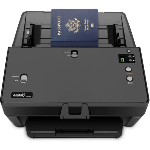 Ambir NScan 1060 Multi Page High Speed Scanner   Supports Document, Card, Passport   60ppm   Duplex Color/B&W/greyscale   TWAIN   USB 3.0   Black Alternate-Image2/500