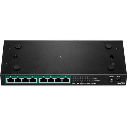 TRENDnet 8 Port Gigabit PoE+ Switch, 120W PoE Power Budget, 16Gbps Switching Capacity, IEEE 802.1p QoS, DSCP Pass Through Support, Fanless, Wall Mountable, Lifetime Protection, Black, TPE TG84 Alternate-Image2/500