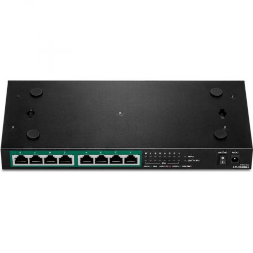 TRENDnet 8 Port Gigabit PoE+ Switch, 65W PoE Power Budget, 16Gbps Switching Capacity, IEEE 802.1p QoS, DSCP Pass Through Support, Fanless, Wall Mountable, Lifetime Protection, Black, TPE TG83 Alternate-Image2/500