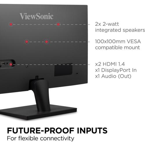 ViewSonic VA2715 2K MHD 27 Inch 1440p LED Monitor With Adaptive Sync, Ultra Thin Bezels, HDMI And DisplayPort Inputs For Home And Office Alternate-Image2/500