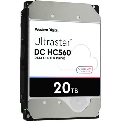 WD Ultrastar DC HC560 WUH722020ALE6L4 20 TB Hard Drive   3.5" Internal   SATA (SATA/600)   Conventional Magnetic Recording (CMR) Method Alternate-Image2/500