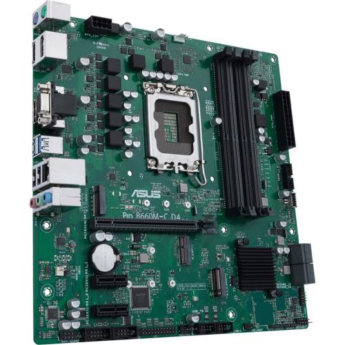 Asus B660M C D4 CSM Desktop Motherboard   Intel B660 Chipset   Socket LGA 1700   Intel Optane Memory Ready   Micro ATX Alternate-Image2/500