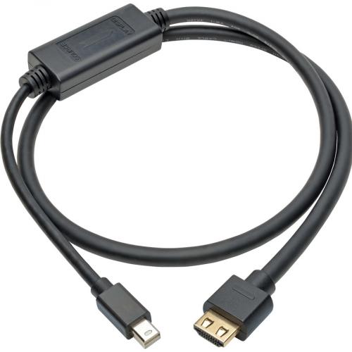 Eaton Tripp Lite Series Mini DisplayPort 1.4 To HDMI Active Adapter Cable (M/M), 4K 60 Hz, 4:4:4, HDR, HDCP 2.2, 3 Ft. (0.9 M) Alternate-Image2/500