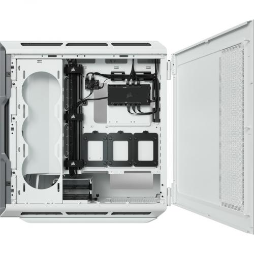 Corsair ICUE 5000T RGB Tempered Glass Mid Tower ATX PC Case   White Alternate-Image2/500