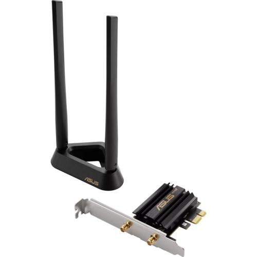 Asus PCE AXE58BT IEEE 802.11ax Bluetooth 5.2 Tri Band Wi Fi/Bluetooth Combo Adapter For Computer Alternate-Image2/500