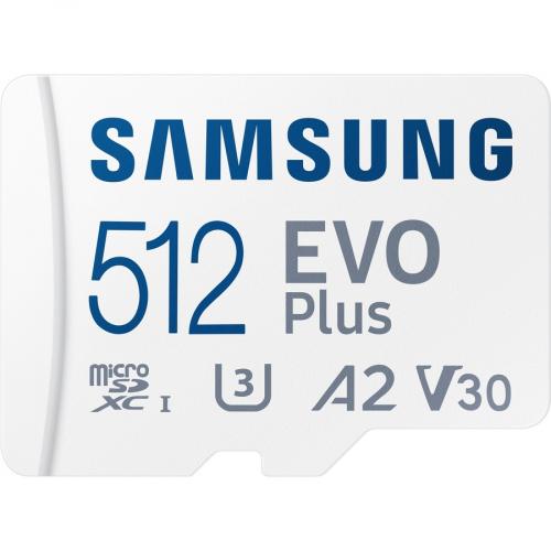 SAMSUNG EVO Plus W/ SD Adaptor 512GB Micro SDXC, Up To 130MB/s, Expanded Storage For Gaming Devices, Android Tablets And Smart Phones, Memory Card, MB MC512KA/AM, 2021 Alternate-Image2/500