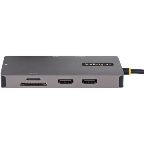 StarTech.com USB C Multiport Adapter, Dual HDMI, 4K 60Hz, 2x 5Gbps USB A Hub, 100W Power Delivery, GbE, SD/MicroSD, USB C Mini Dock Alternate-Image2/500