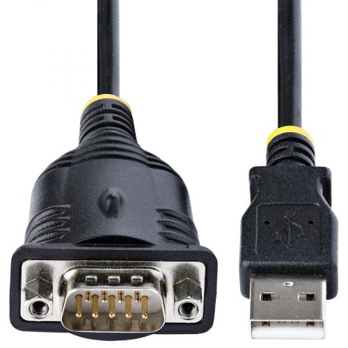 StarTech.com 3ft (1m) USB To Serial Cable, DB9 Male RS232 To USB Converter, USB To Serial Adapter, COM Port Adapter With Prolific IC Alternate-Image2/500