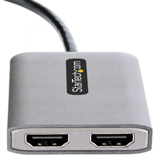 StarTech.com USB C To Dual HDMI Adapter, USB Type C Multi Monitor MST Hub, Dual 4K 60Hz HDMI Laptop Display Extender / Splitter, Windows Alternate-Image2/500