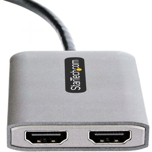 StarTech.com DP To Dual HDMI MST HUB, Dual HDMI 4K 60Hz, 2 Port DisplayPort Multi Monitor Adapter With 1ft/30cm Cable, DP 1.4 | DSC | HBR3 Alternate-Image2/500