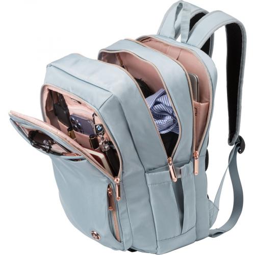 Swissdigital Design KATY ROSE SD1006FB 14 Carrying Case (Backpack) For 15.6" To 16" Apple MacBook Pro   Teal Blue Alternate-Image2/500