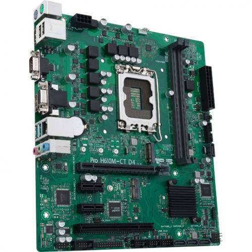Asus H610M CT D4 CSM Desktop Motherboard   Intel H610 Chipset   Socket LGA 1700   Micro ATX Alternate-Image2/500