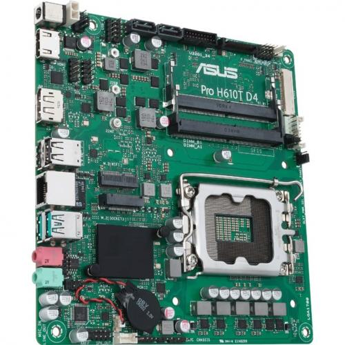Asus H610T D4 CSM Desktop Motherboard   Intel H610 Chipset   Socket LGA 1700   Intel Optane Memory Ready   Mini ITX Alternate-Image2/500