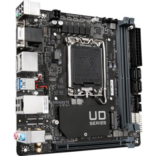 Gigabyte Ultra Durable H610I DDR4 Desktop Motherboard   Intel H610 Chipset   Socket LGA 1700   Mini ITX Alternate-Image2/500