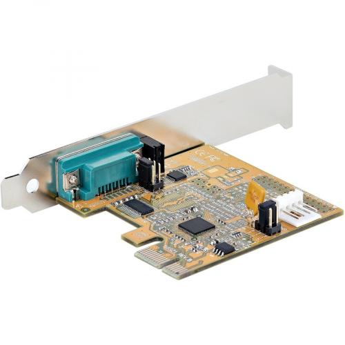 StarTech.com 1 Port PCI Express Serial Card, PCIe To RS232 (DB9) Serial Interface Card, 16C1050 UART, COM Retention, Low Profile, Win & Linux Alternate-Image2/500