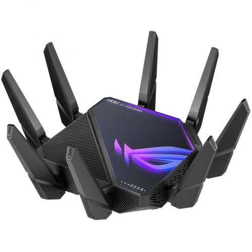 Asus ROG Rapture GT AXE16000 Wi Fi 6E IEEE 802.11ax Ethernet Wireless Router Alternate-Image2/500