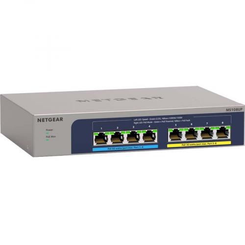 Netgear 8 Port Ultra60 PoE++ Multi Gigabit (2.5G) Ethernet Plus Switch Alternate-Image2/500