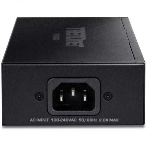 TRENDnet 10G PoE++ Injector, Supplies PoE (15.4W), PoE+ (30W), Or PoE++ (90W), Converts A Non PoE Port To A PoE ++ 10G Port, Metal Housing, Black, TPE 319GI Alternate-Image2/500
