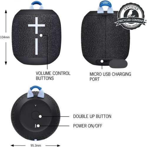 Ultimate Ears WONDERBOOM 3 Portable Bluetooth Speaker System   Black Alternate-Image2/500