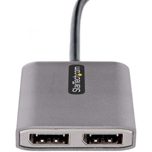 StarTech.com USB C To Dual DisplayPort 1.4 Adapter, USB Type C Multi Monitor MST Hub, Dual 5K 60Hz DP Display Extender / Splitter, Windows Alternate-Image2/500