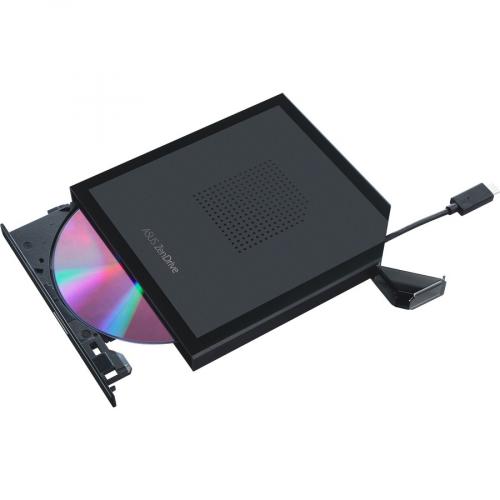 ASUS ZenDrive V1M External DVD Drive And Writer With Built In Cable Storage Design, USB C Interface, Compatible With Win 11 And MacOS, M DISC Support (SDRW 08V1M U) Alternate-Image2/500